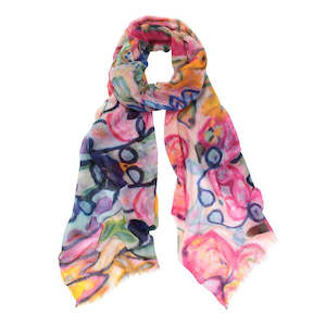 Scarves So You Boutique Rangiora Nz: Fleur Handprinted