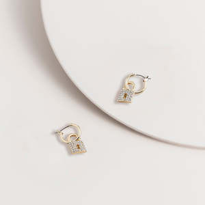 Earrings So You Boutique Rangiora Nz: Crystal Lock Hoop