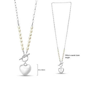 Silver Pearl Necklace