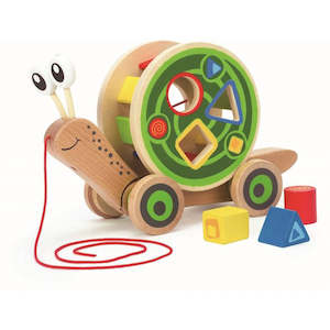 Handcrafted Ethical Toys: Hape Walk Along Snail