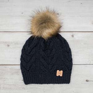 Kids Hats Beanies: Make Give Live Hat - Kids Mia Navy