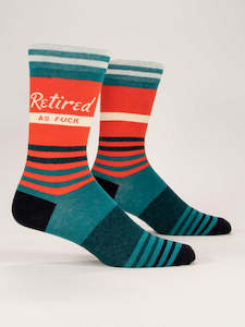 Gifts For Men: Mens Crew Socks - Retired As Fuck