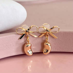 Penny Foggo: Bow and Bean Stud Earrings