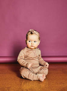 Little Flock Of Horrors: Wyatt Merino Long Sleeve Tee - Biscotti Was $55.90 NOW