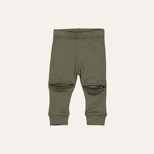 Little Flock Of Horrors: Merino Slasher Leggings - Pesto Was $55 Now