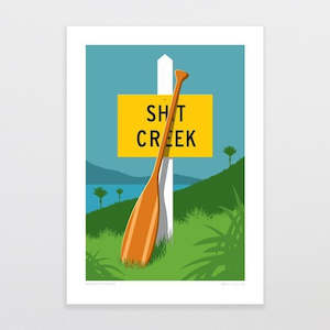 Glenn Jones: Glenn Jones Print - Without a Paddle