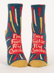 Womens Ankle Socks - Firecracker