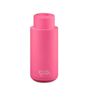 Frank Green 8 oz Cup - Neon Pink w Push Button Lid