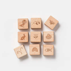 Over The Dandelions: Wooden Block Set - Tahi Rua Toru