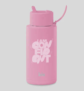 Valentines Day: Frank Green 34oz Bottle - Flamingo Pink Confident