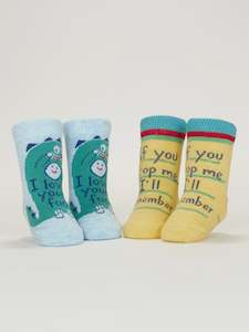 Baby Accessories: Baby Socks - Your Face/Drop Me