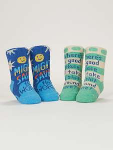 Baby Accessories: Baby Socks - Save World/Take Shit