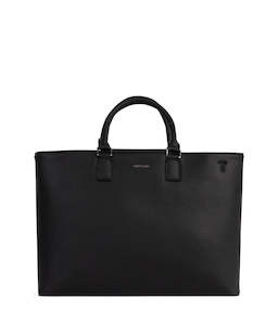 Vegan Satchel - Sevyn Grain Black