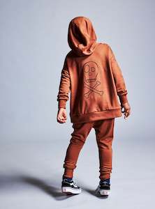 Little Flock Of Horrors: Merino Jagger Hoodie - Clay