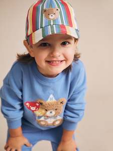 Kids Hats Beanies: Vintage Stripe Huxbear Cap - Multi