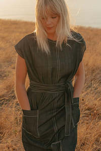 Plastic Free July: ReCreate Stella Denim Dress - Midnight