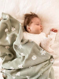 Daisy Organic Blanket - Thyme