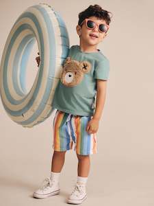 Beach Stripe Swim Shorts - Multi Stripe