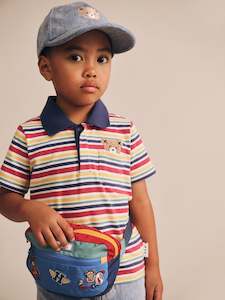 Huxbaby: Polo Tee - Vintage Stripe