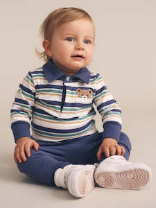 Huxbaby: Stripe Hiding Polo