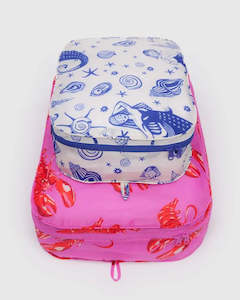 Recycled: Baggu Large Packing Cube Set - Sea Creatures