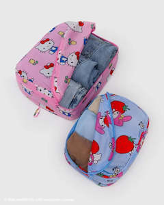 Recycled: Baggu Packing Cube Set - Hello Kitty Pink