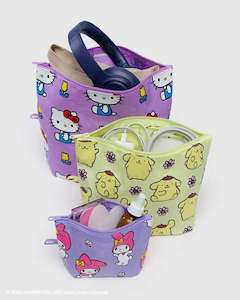 Baggu Go Pouch Set - Hello Kitty & Friends Florals