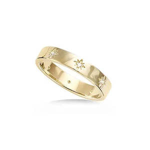 Rings: 18K French Gold Milky Way Band