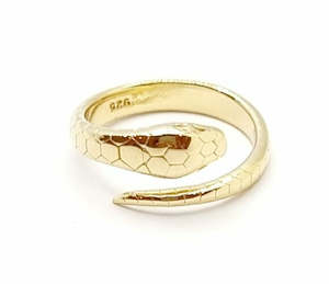 Rings: S/S Gold Plated Snake Ring