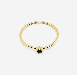 Rings: 18k Gold Petite Sapphire Ring