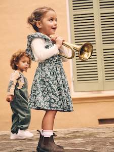 Peek A Boo Bunny Pinafore - Spruce Last One Was $85 Now