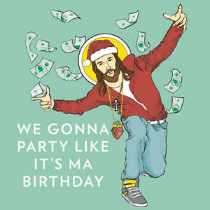 La La Land: Gangster Jesus Christmas Card