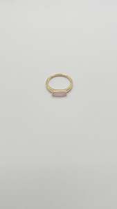 Valentines Day: 18K Fold Frosted Pink Rhombus Ring