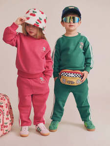 Huxbaby: Cherry Racer Stripe Sweatshirt