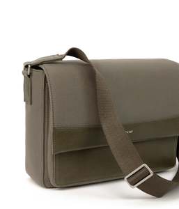 Vegan Cruelty Free Bags: Canvas Briefcase - Anton Olive Was $299 Now