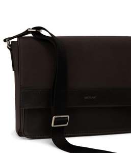 Vegan Cruelty Free Bags: Canvas Briefcase - Anton Black