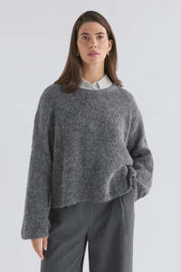 Elk: Elk Agna Sweater - Mid Grey Marle