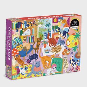 Gifts 30 50: Cozy Cat Club 1000 Piece Puzzle