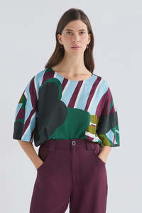 Elk: Elk Kobaii Top - Stribe Print