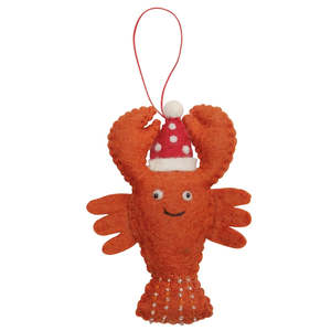 Due October Xmas26 Felt Decorations - Lobster