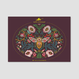 Gifts 50 100: Tanya Wolfkamp Oval Placemats Set of 4 - Damask