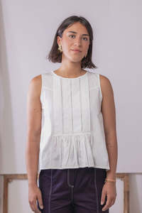 Gifts Over 100: ReCreate Liminal Top - Chalk