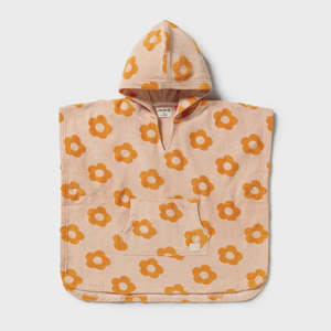 Kids Clothing: Daisy Glow Organic Terry Hooded Poncho