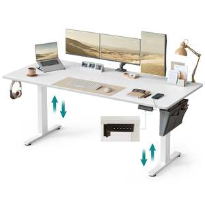 Electric Standing Desk 180 cm x 80 cm – White