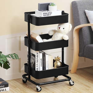 Trolley And Utility Carts: 3-Tier Storage Office Kitchen Trolley