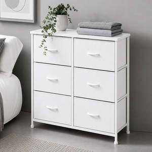 6 Drawer Storage Chest - White