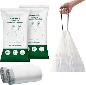 Heavy-Duty Drawstring Rubbish Bags 30 Litre - (90 Piece)