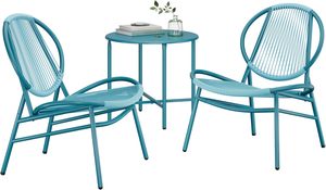 Songmics: 3-Piece Garden Furniture Set – Lake Blue