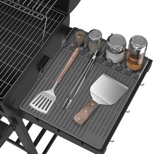 Silicone Kitchen Mat with Tool Slots BBQ Grill Accessories