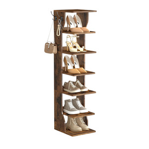 Shoe Storage: Slim 7-Tier Shoe Rack – Vintage Brown